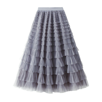 Women Mesh Cake Skirt