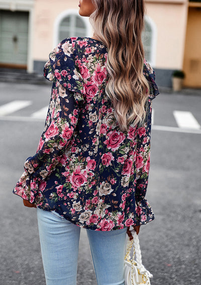 Women Printed Long-sleeved Shirt