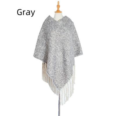 Thick Long Tassels Shawl Cloak