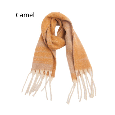 Thickened Jacquard Coarse Fringed Scarf