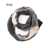 Thickened Pullover Plaid Zipper Pocket Scarf