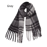 Thickened Coarse Fringed Plaid Scarf