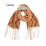 Jacquard Coarse Tassel Gradient Wavy Scarf