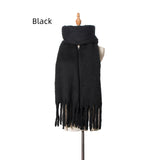 Thick Tassel Solid Color Thick Scarf