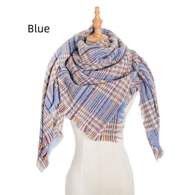 Plaid Square Scarf Thickened Scarf Shawl