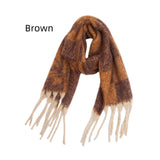 Thickened Coarse Beard Jacquard Plaid Scarf