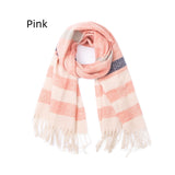 Fringe Stripes Increase Warm Scarf