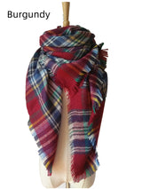 Colorful Plaid Double-sided Cashmere-like Plaid Scarf