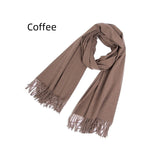 Bristle Fringed Solid Color Scarf