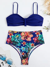 Sexy Ladies Split High Waist Swimsuit