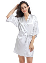 Women Loose Silk Nightgown