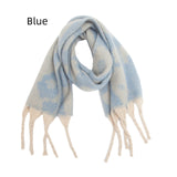 Coarse Tassel Jacquard Leopard Scarf