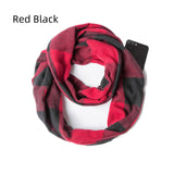 Thickened Pullover Plaid Zipper Pocket Scarf