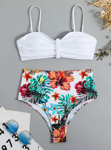 Sexy Ladies Split High Waist Swimsuit