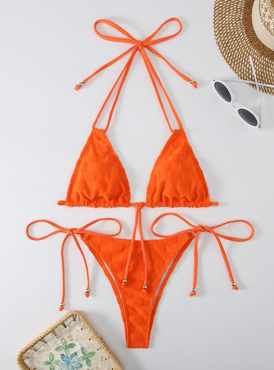 Sexy Split Long Rope Triangle Bikini