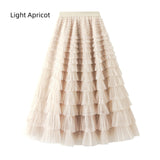 Women Mesh Cake Skirt