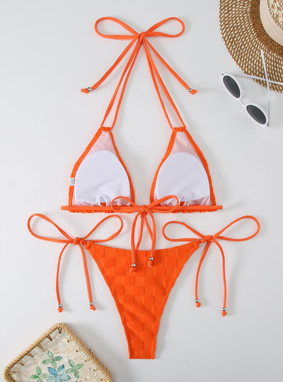 Sexy Split Long Rope Triangle Bikini