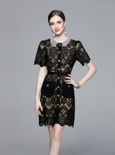 Black Lace Sexy Slim Dress