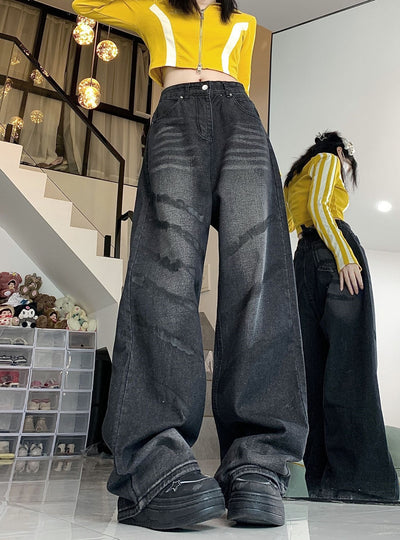 Retro Loose Straight Jeans