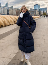 Thick Hooded Long Cotton-padded Jacket Coat