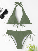 Sexy Solid Color Swimsuit Beach Bikini