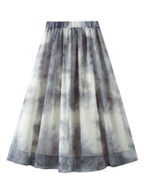 Retro Ink Painting Organza Skirt