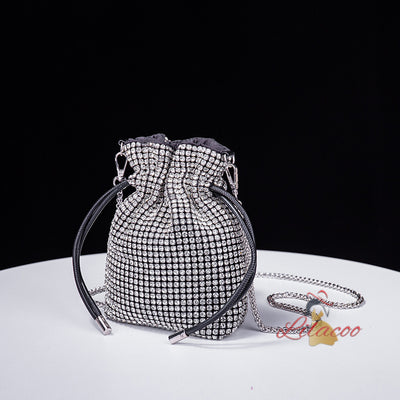 Chain Studded Beam Pocket Bucket Bag