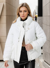 Short Fragrance Style Loose Cotton-padded Coat