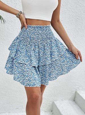 Play Slim Floral Short Skirt