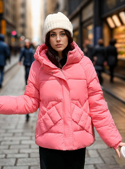 Short Hooded Padded Warm Down Coat