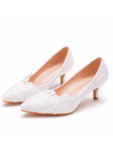 5cm Lace Flower Wedding Shoes