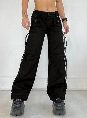 Straight Loose Low Waist Drawstring Pant