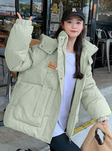 Oversize Short Padded Hooded Cotton Coat