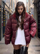 Short Stand-up Cotton-padded Jacket Coat