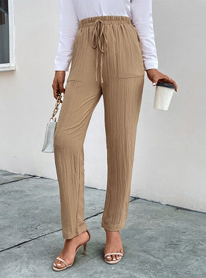 Casual Pleated High Waist Pant