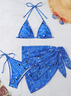 Split Sexy Strap Swimsuit Three-piece Suit