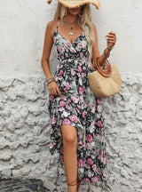 Holiday Printed Suspender Dress