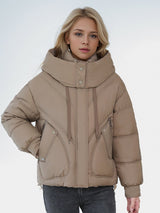 Short Hooded Slim Thickened Cotton-padded Jacket