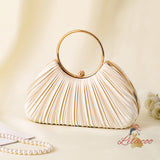 Ring Pleated Dinner Bag Handbag