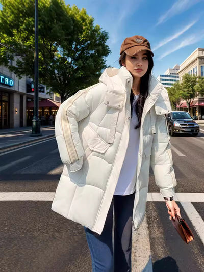 Long Knee-length Loose Padded Cotton-padded Jacket