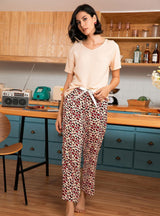 Short-sleeved Pants Pajamas Suit