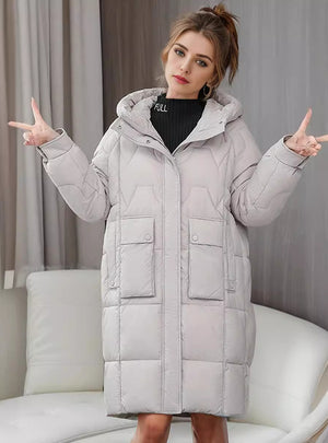 Casual Long Cotton-padded Jacket Coat