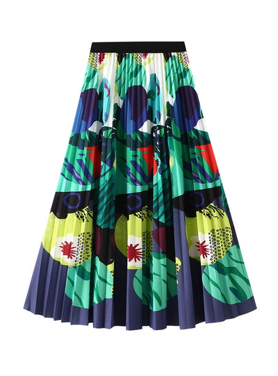 Green Digital Printed Skirt