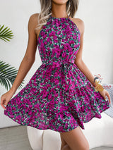 Leisure Flounced Floral Holiday Dress