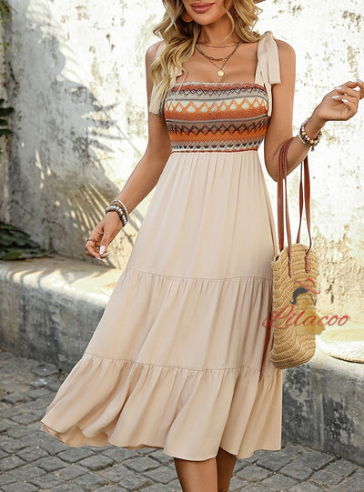 Summer Sling Stitching Dress