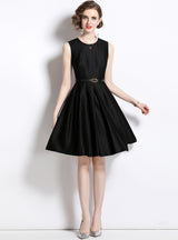 Black Slim Waist Party Dress