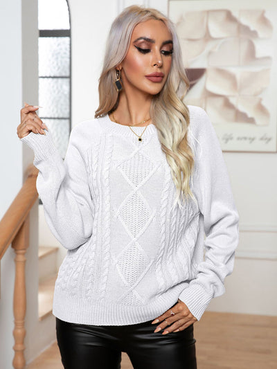 Twist Knitted Pullover Sweater