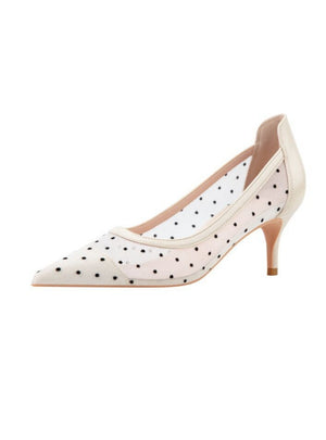 Mesh Polka-dot Stilettos Shoes