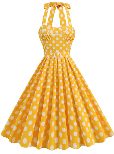 Hepburn Polka-dot Retro Dress