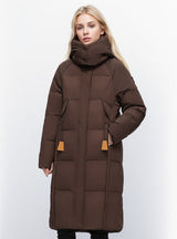 Medium and Long Thick Hooded Loose Cotton-padded Jacket